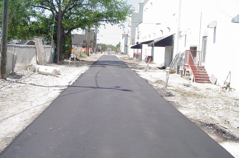 An asphalt road